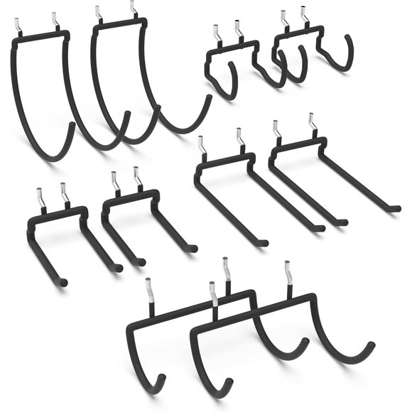 Ganchos HUHOLE para tablero perforado, 14 pulgadas, 20 lb