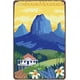 thumbnail image 1 of Letrero retro de metal de "Glasshouse Mountains", póster de viaje vintage, decoración de casa de campo para el hogar, sala de estar, cocina y baño, 8 x 12 pulgadas, 1 of 2