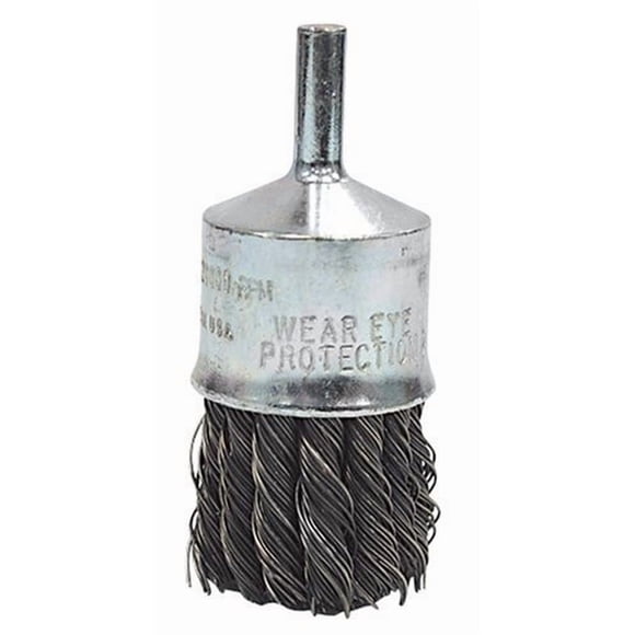 Cepillos de extremo de alambre Lisle 14040 de 1" de alambre templado por calor industrial