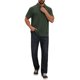 thumbnail image 2 of INSPIRE CHIC Camisa Polo de Negocios para Hombre con Textura Jacquard de Manga Corta y Cuello Abotonado M Verde, 2 of 6