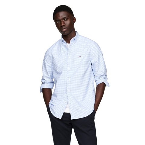 Camisa Tommy Hilfiger Heritage Oxford Gingham Para Hombre