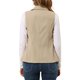 thumbnail image 3 of INSPIRE CHIC Chaqueta de Mujer con Cremallera Sin Mangas Anorak Chaleco Utilitario con Bolsillos M Caqui, 3 of 7