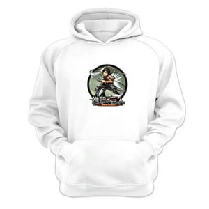 Genérico - Polerón Canguro Attack On Titan Blanco Talla Xl Unisex