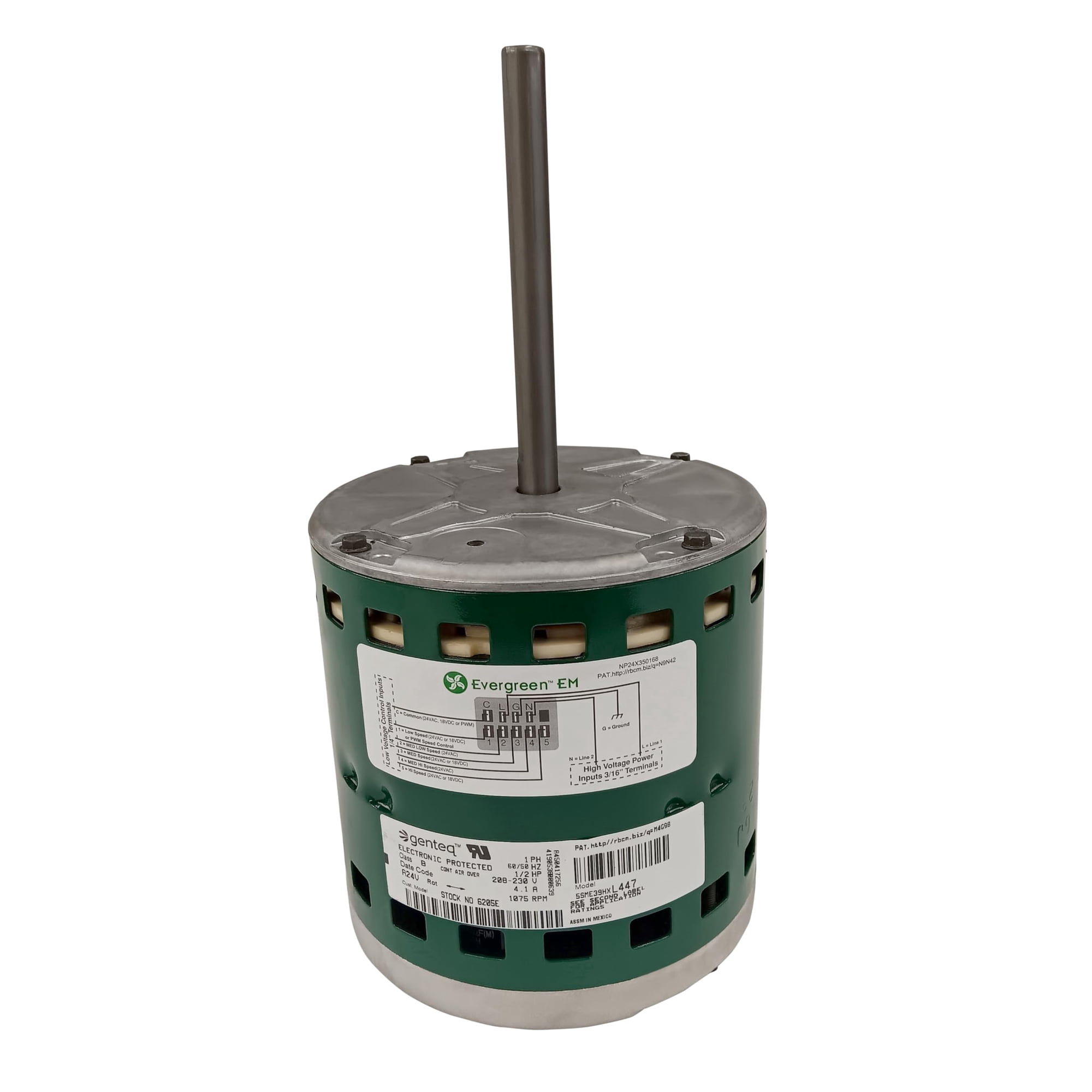 Motor Soplador De Horno Evergreen Scientific- 6205e Ge Genteq 1/2 Hp