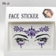 thumbnail image 1 of 5.71*5.91inch Sexy Face Sticker Rhinestone Tattoo Sticker Flashy False Tattoo Women's Party Eyebrow Sticker Decoration DIY Jewelry Tattoo Sticker, 1 of 3