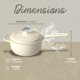 thumbnail image 2 of Cazo Segretto Cookware 2.13QT Blanco Hueso con Tapa, 2 of 9