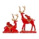 thumbnail image 3 of Figuras De Amantes De Los Renos Decoración Acentos Estatuas De Ciervos De Resina Para Chimenea Rojo, 3 of 3