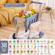 thumbnail image 3 of Carrito De Compra De Juguete Para Niños Con 38 Piezas De Supermercado Color Azul, 3 of 9