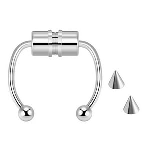 Millam - Piercing Unisex Acero Argolla Con Imán Plateado