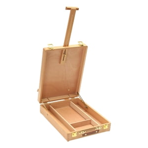 Magideal - Caballete De Mesa Para Artistas, Estuche Para Pintura Al Óleo, Caja De Madera Ajustable Para Bocetos, Caja Para Bocetos Para Artistas Y Estudiantes De