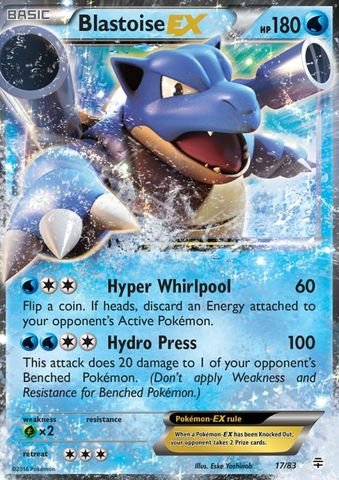 Carta Coleccionable Pokémon Blastoise-Ex Water Type Generations