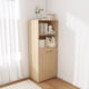 thumbnail image 2 of Stretchable desk, office desk with storage shelves and mobile wheels, foldable desk suitable for small apartments and offices,burlywood, 2 of 3
