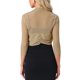 thumbnail image 3 of INSPIRE CHIC Bolero de Mujer Semi Transparente con Mangas 3/4 Cárdigan Corto Caqui Claro L, 3 of 6