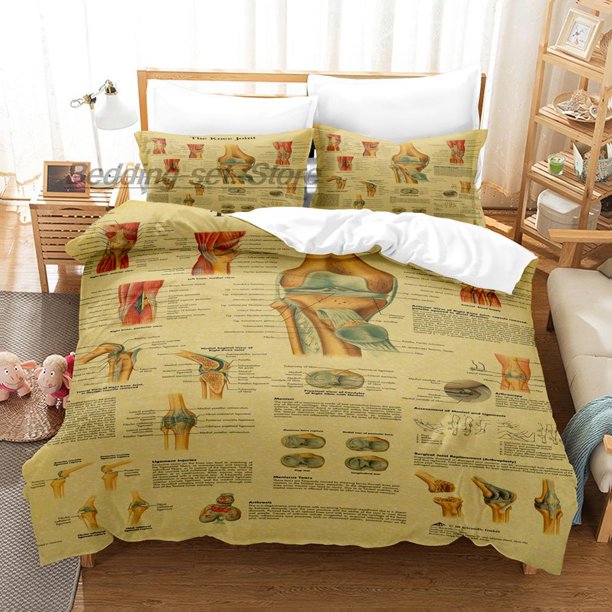 Anatomy and Physiology The Body Structure Bedding Set Bed Set Aldult Kid Bedroom bed sheet set