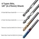 thumbnail image 2 of Brocas fresadoras CNC End Mills Genmitsu MC40A, 40 piezas, vástago de 1/8, 2 of 7