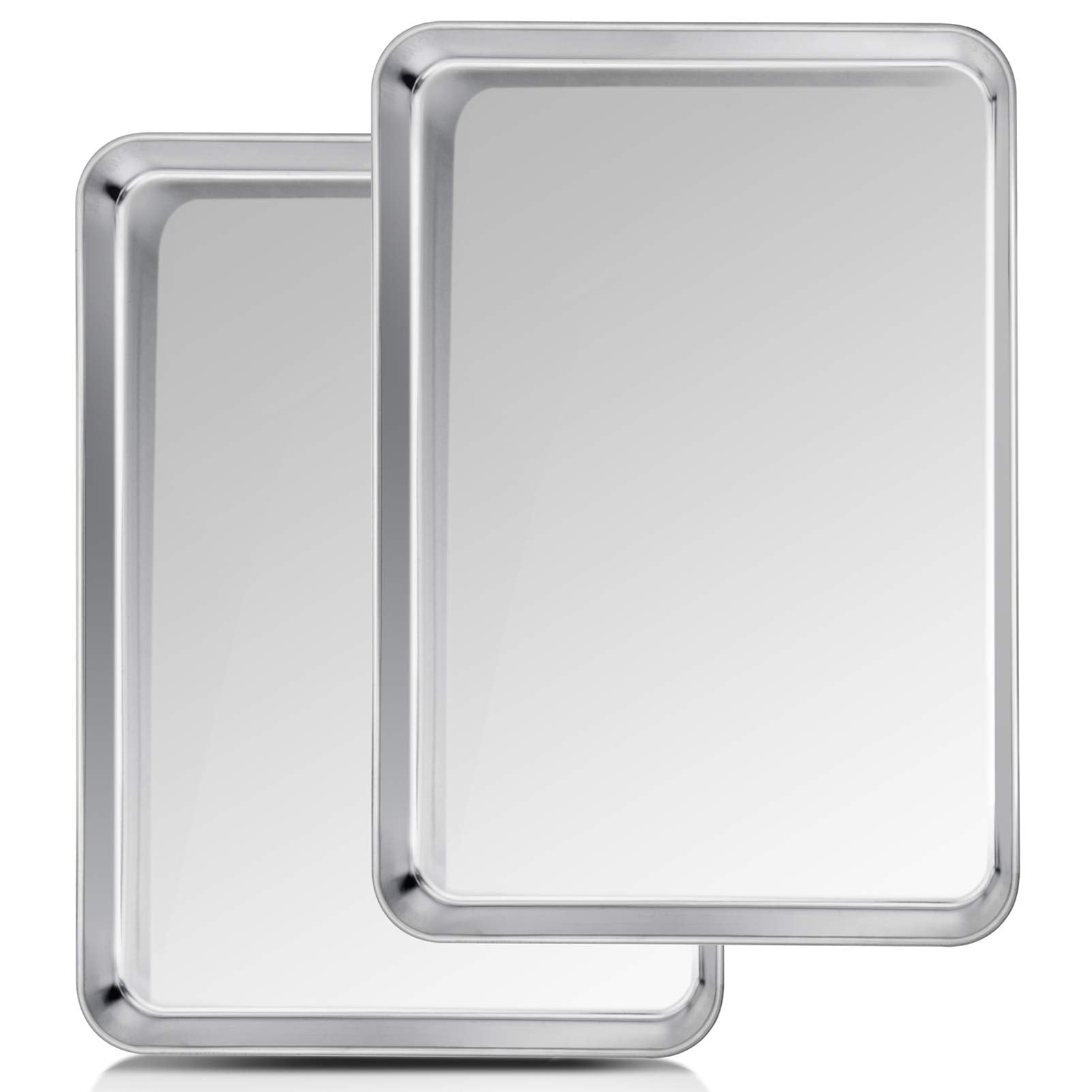 Bandeja Para Hornear Teamfar De Acero Inoxidable, 20 X 14 X 2 Cm, 2 Unidades