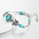 thumbnail image 2 of Vintage Butterfly Bracelet with Natural Turquoise and Silver Beads - Perfect Wedding Gift for Women and Girls, 2 of 4