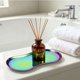 thumbnail image 5 of Uxcell 3.5 x 7'' Bandeja de Baño, Bandeja Decorativa de Acero Inoxidable Plato de Joyería de Metal Salver de Mostrador Soporte de Anillo Llave Reloj para Tocador Baño Cocina, Oro Rosa (Forma de Gafas), 5 of 7