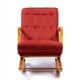 thumbnail image 3 of Silla Mecedora Con Apoya Brazo Lino Rojo, 3 of 3