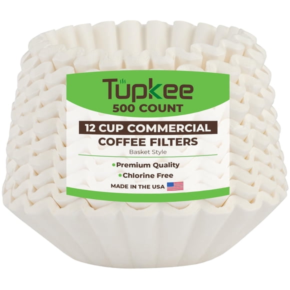 Filtros de café Tupkee, tamaño grande, 12 tazas, 500 unidades