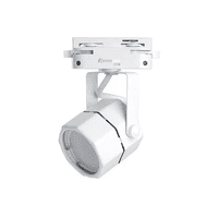 Genérico - Pack 3 Foco Led Dirigible Con Ampolla + Riel Monofásico Blanco