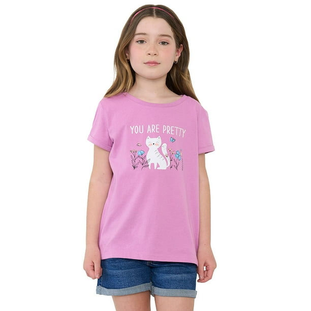 Polera Niña Kids MC Fun Morado Corona