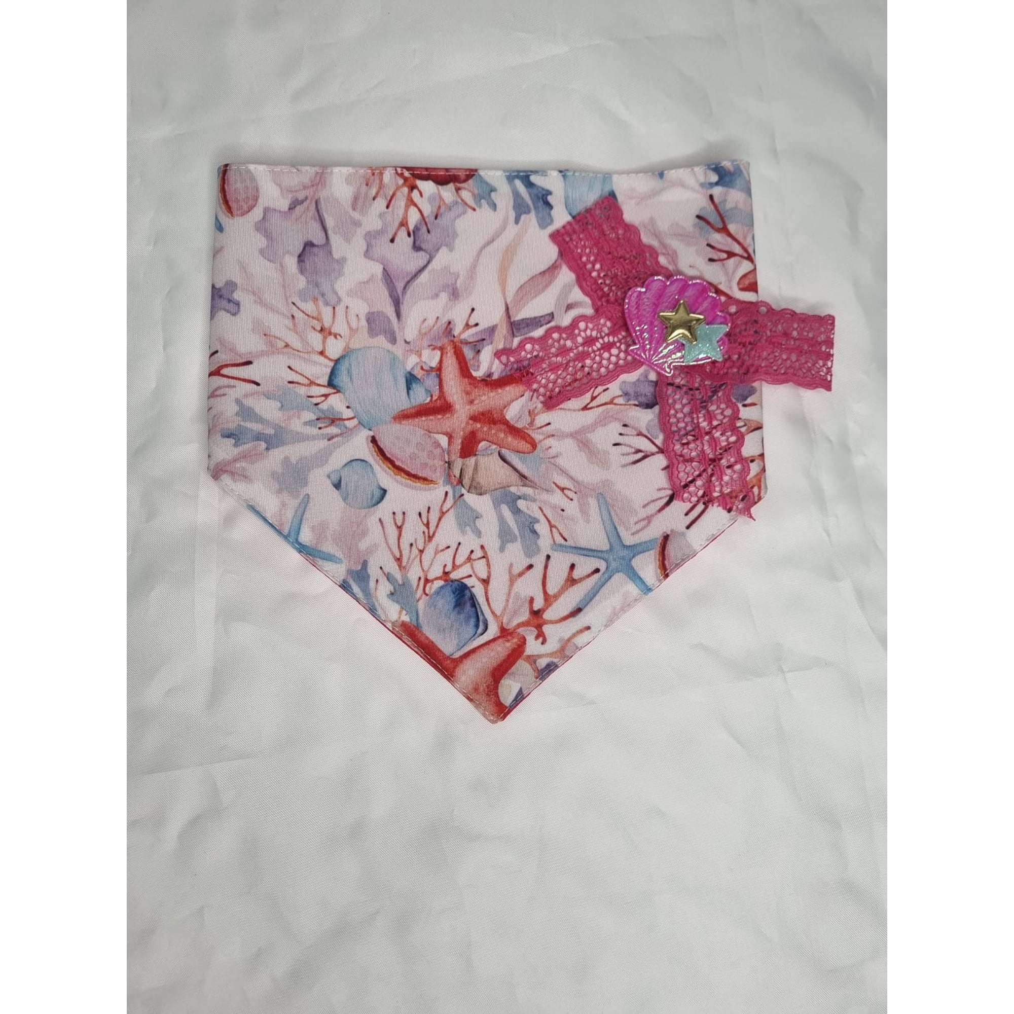 Bandana mascota fondo marino talla L