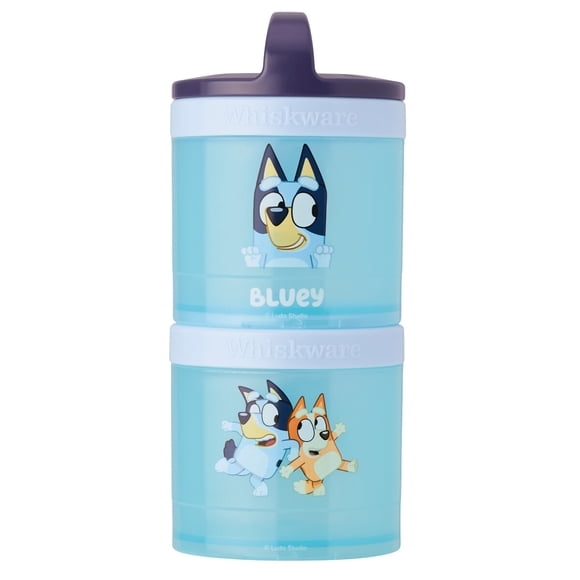 Contenedor para Snacks Whiskware Bluey Blue 2 Frascos 500 ml Apilable