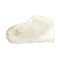 Bothyi - Alfombra De Felpa En Forma De Corazón, Alfombra Artesanal Junto A La Cama Para Hotel, Apartamento, Sala De Estar, Color Blanco