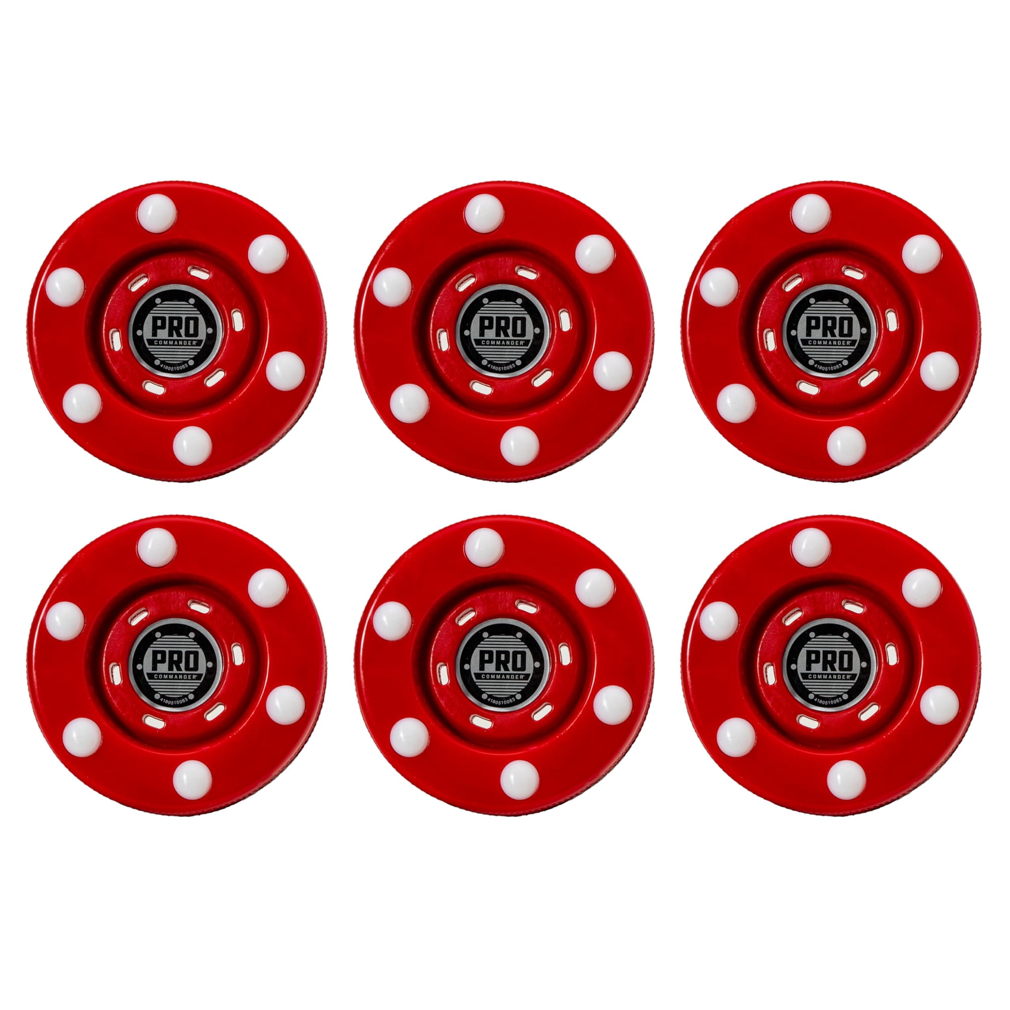 Discos De Hockey Sobre Patines Franklin Sports Nhl Pro Commander (6), Color Rojo