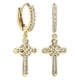 thumbnail image 4 of Pendientes , material de 14K chapado en oro Pendientes pequeños Pendientes de tuerca para hombres Mujeres Graduación Bodas Navi , Oro 1.1x0.39 pulgadas, 4 of 5