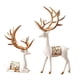thumbnail image 2 of 2 estatuas de reno de estilo europeo, regalo, adorno de escultura de Animal, resina coleccionable creativa para mesa, restaurante, sala de estar, , Oro blanco, 2 of 5