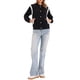 thumbnail image 2 of Chaqueta Bomber Mujer Casual Abotonada Chaqueta Varsity de Béisbol Ropa Escolar Abrigos de Otoño Ropa de Moda 2025 S Negro, 2 of 6