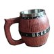 thumbnail image 3 of Taza De Cóctel En Forma De Cubo De Taza De Cerveza De Barril De Madera 580ml, 3 of 5