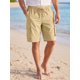 thumbnail image 4 of INSPIRE CHIC Pantalones Cortos Cargo de Hombre Casuales y Ligeros con Cintura Elástica y Cordón, Múltiples Bolsillos, Talla S, Caqui, 4 of 5