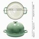 thumbnail image 3 of Cazuela holandesa de hierro fundido esmaltado Cuisiland 5 L verde, 3 of 8