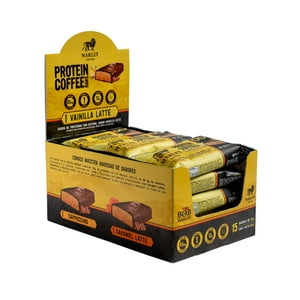 Marley Coffee - Barritas De Proteína De Café Vainilla Latte 15 Unidades