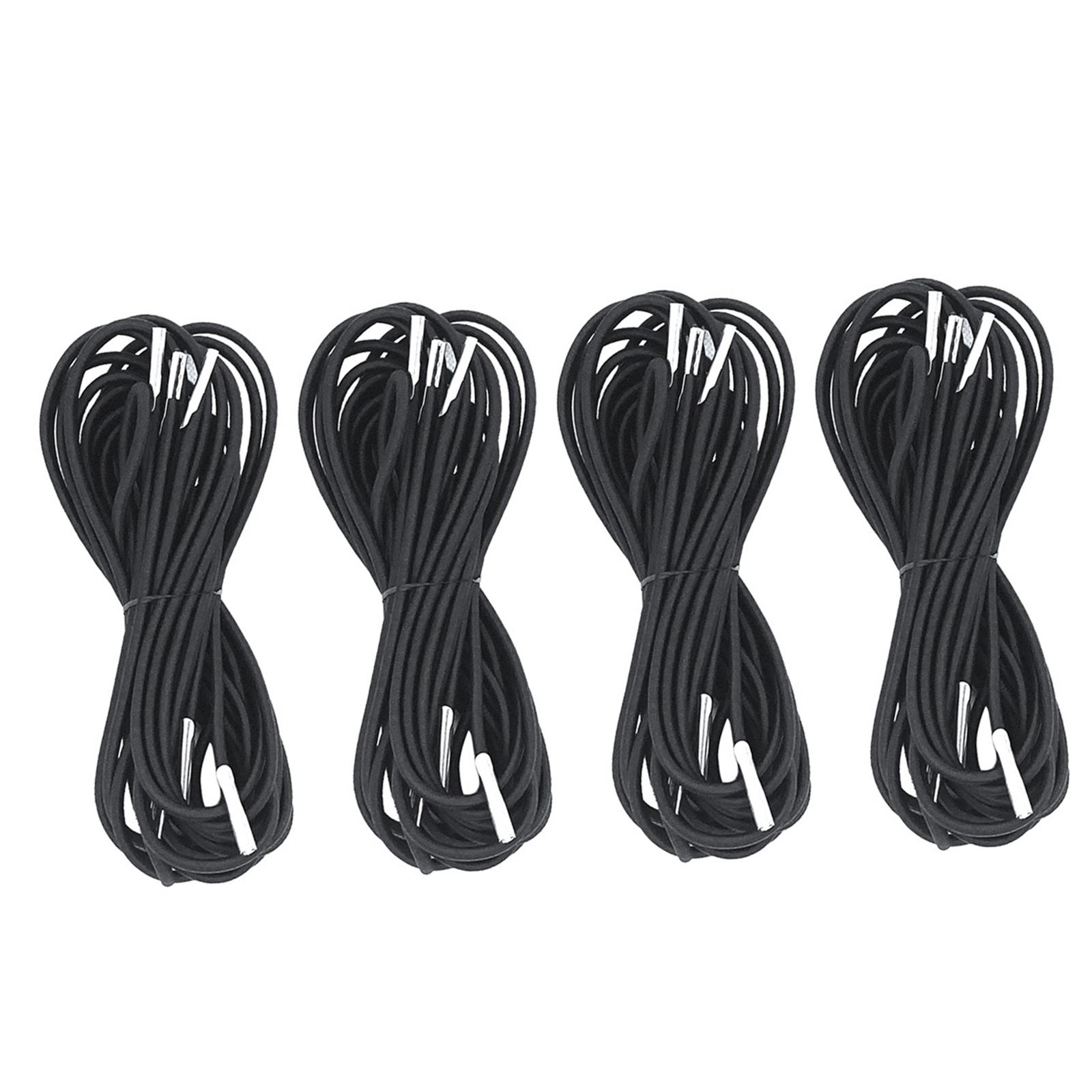 Magideal - 4X Cables De Repuesto Para Sillas De Patio, Cables De Reparación De 1,4 M Y 2,2 M, Universales, Para Reparación De Sillas De Jardín, Cables Elásticos, Negro
