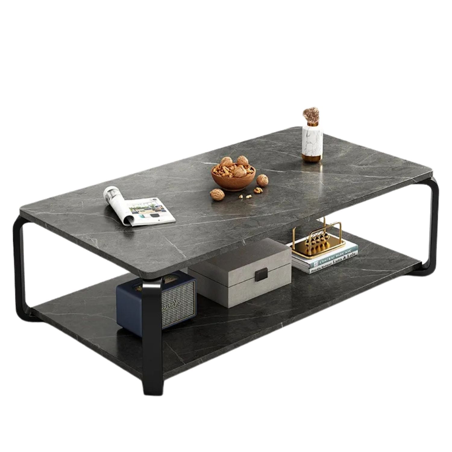 De Todo Y Mas - Mesa Rectangular Doble Nivel Marmolada Chichome