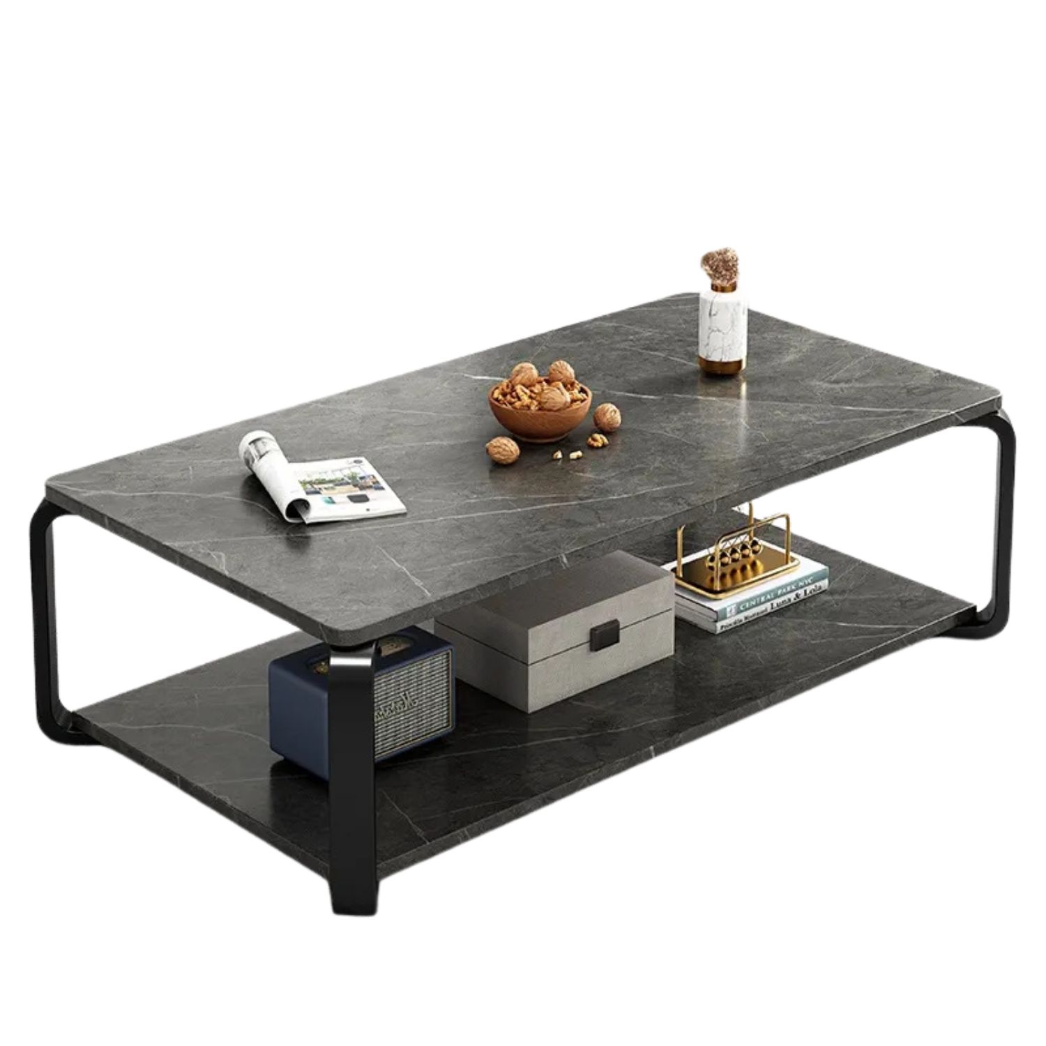 De Todo Y Mas - Mesa Rectangular Doble Nivel Marmolada Chichome