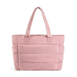 Bagsmart Bolso Tote Acolchado Bubble 20 L Para Notebook 15,6″ Rosado Oscuro