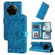 thumbnail image 3 of Funda tipo cartera FOXDOCK para Realme 14 Pro Plus , diseño girasol en relieve, cuero PU, cierre magnético, soporte y tarjetero, 3 of 5