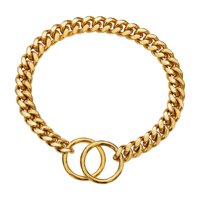 Magideal - Collar De Cadena Para Perro Grande, Estilo Cubano, Resistente, Para Entrenamiento, Paseos, Tamaño Pequeño 61Cm