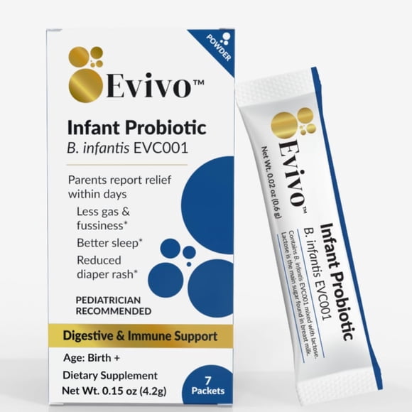 Probiótico infantil Evivo en polvo 8B UFC, paquete de 7