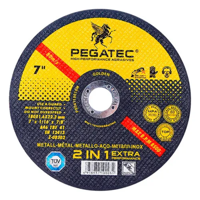 Pegatec - 25 Discos De Corte Metal Inoxidable 7 Pulgadas