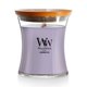 thumbnail image 1 of Candle WoodWick, tamaño mediano, con forma de reloj de arena, lavanda, 275 g, 60 h, quemado, 1 of 8