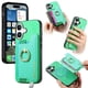 thumbnail image 1 of Funda Magnética Para Iphone 17 Con Billetera Y Anillo Protector Resistente Verde, 1 of 6