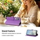 thumbnail image 3 of Funda Billetera Floral en Relieve samsung galaxy S25 edge con Tarjetero y Cremallera Morado, 3 of 6