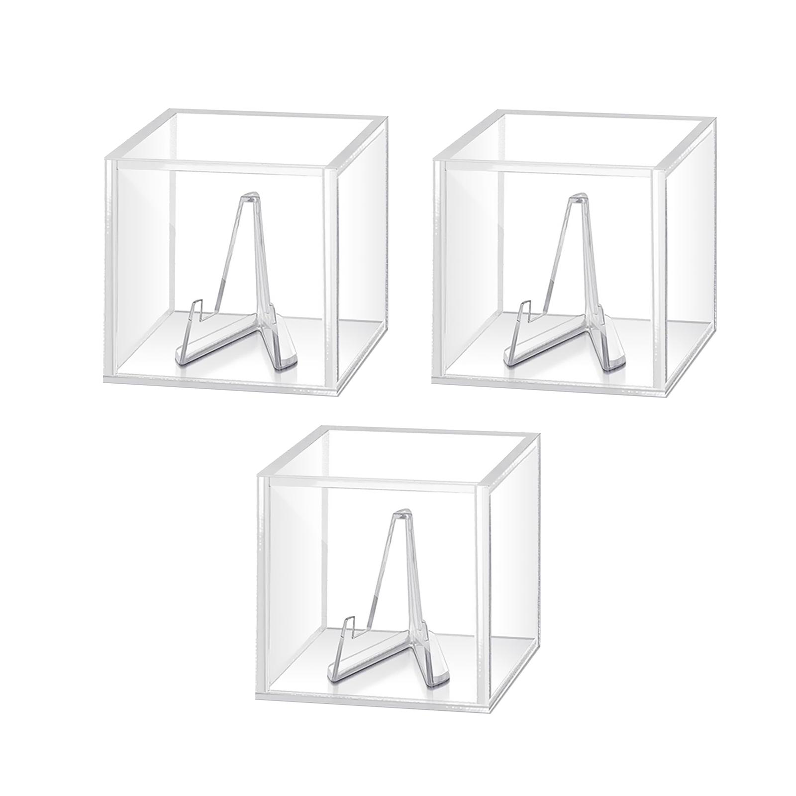 Magideal - 3 Cajas De Exhibición Para Púas De Guitarra Con Soporte De Acrílico Transparente, Expositor Coleccionable, Caja Para Púas De Guitarra Para Amantes De