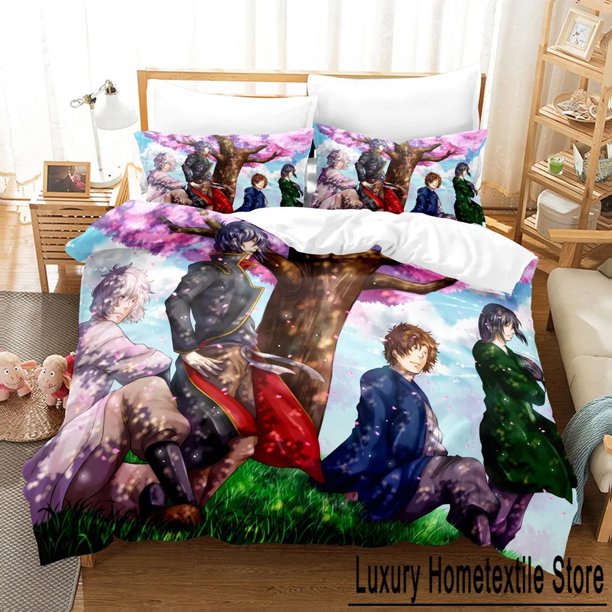 fashion Gin Tama Bedding Sets Duvet Cover Set With Pillowcase Full Bedclothes Bed Linen Home textile Bed Sheets